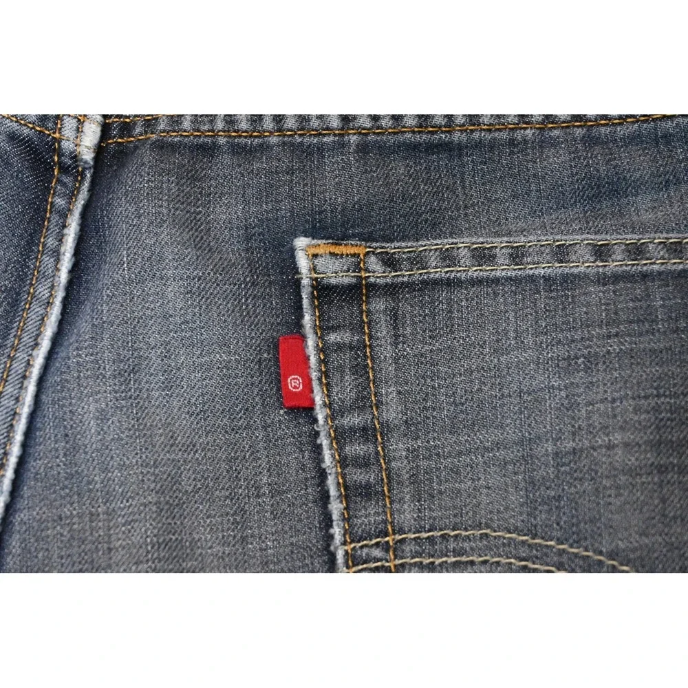 Levis 513 Slim Fit Jeans Mens 36x30 Dark Wash Blue Denim Pants Excellent